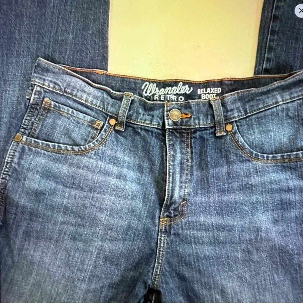 Wrangler boot, cut relaxed, retro jeans men’s size 34 boot cut cowboy - Picture 5 of 8